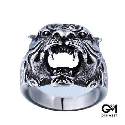 Vintage Tiger-head Titanium Steel Ring