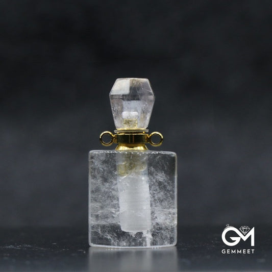 Crystal Perfume Bottle Pendant Necklace