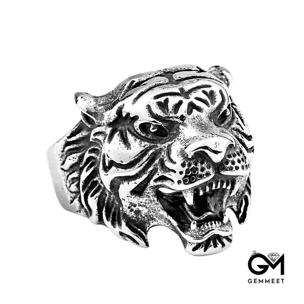 Vintage Tiger-head Titanium Steel Ring