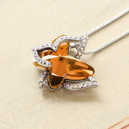 "Spread Your Wing" - Butterfly Birthstone Crystal Necklace