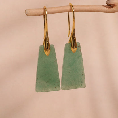 Lapis Lazuli Trapezoid Pendant Earrings