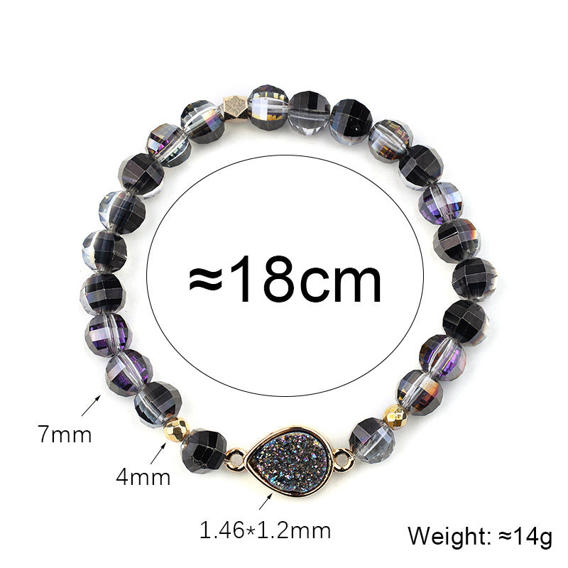 Specail Cut Bead Druzy Crystal Bracelet