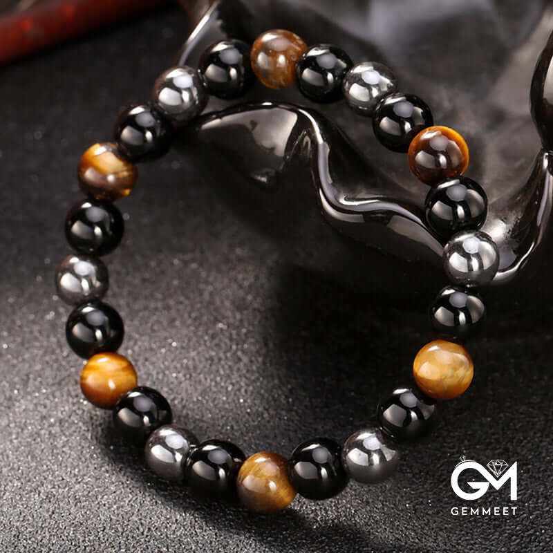 Tiger Eyr With Hematite Creativity Bracelet