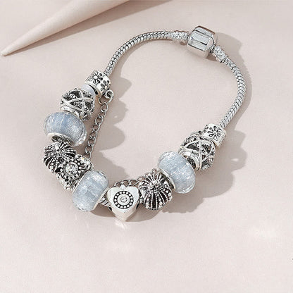 Retro Hollow Crown Heart Bracelet