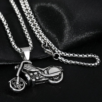 Hip Hop Fashion Motorcycle Pendant Necklace