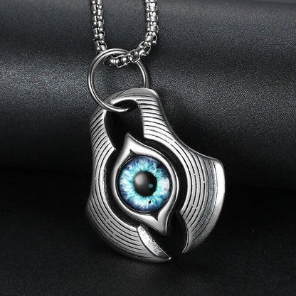 Steel Imperious Devil's Eye Evil Hand Pendant