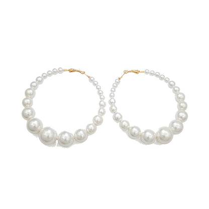 Oversized Pearl Beaded Earrings