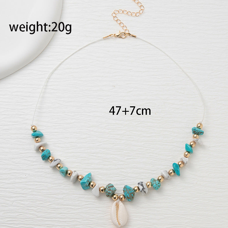 Bohemia Turquoise Shell Necklace