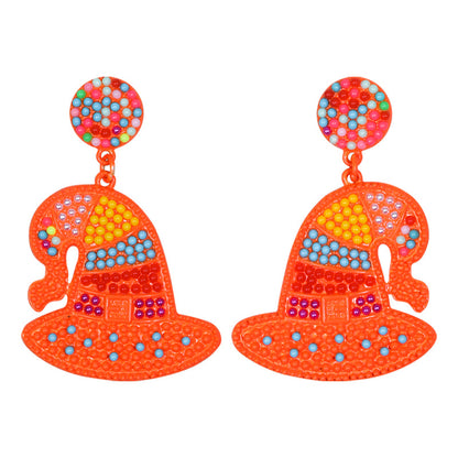 Halloween Cute Magic Hat Bead Earrings