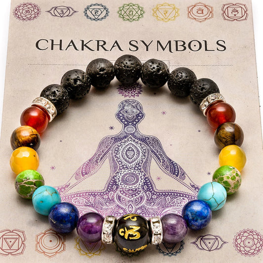 Anxiety Relief Natural Crystal Healing Chakra Bracelet