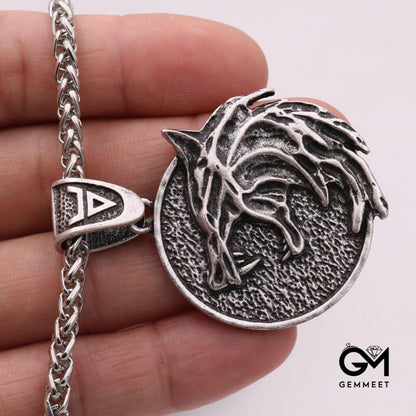 Wolf Head Devil Pendant Necklace