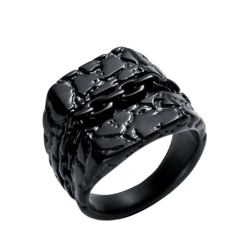 Men's Crack Lava Chain Ring