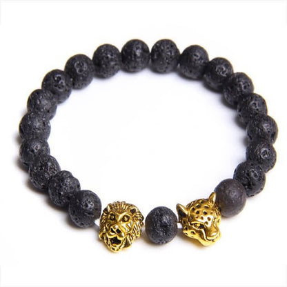 Tiger Eye Lion Panther Beads Bracelet