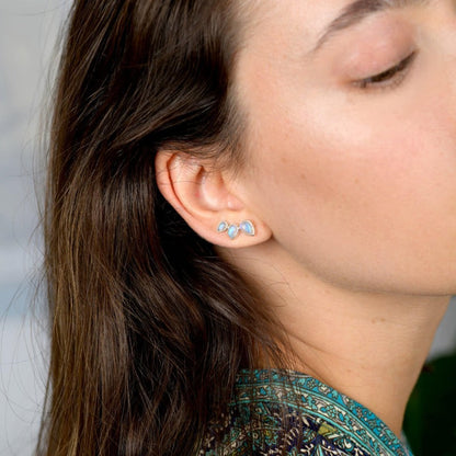 Presale: Teardrop Moonstone Ear Climber Earrings