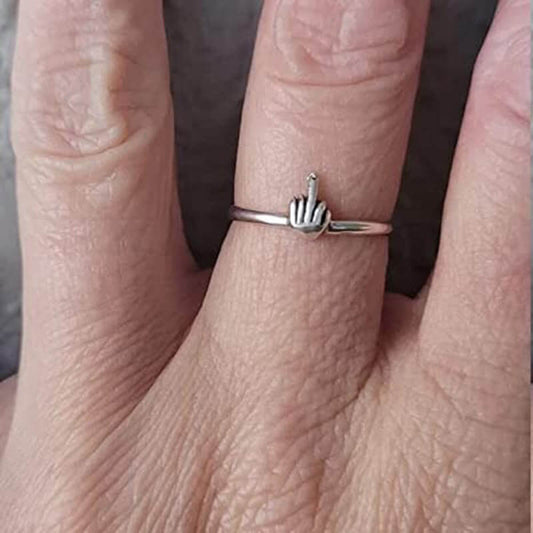 Funny Middle Finger Ring