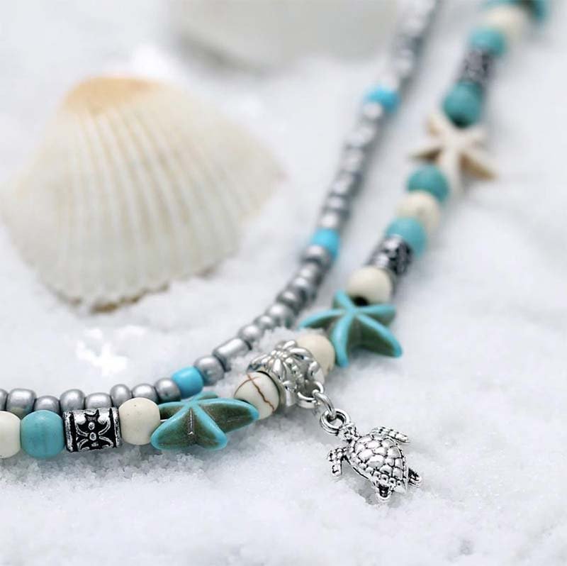 Turquoise Turtle Symbol Bracelet Anklet