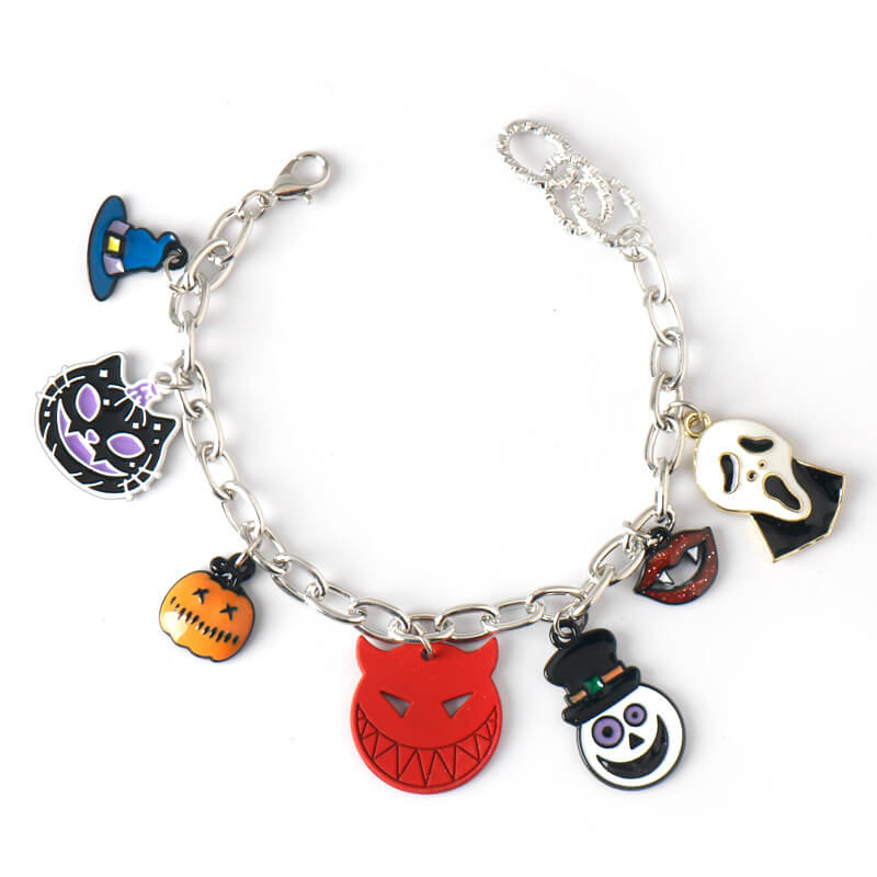 Halloween Pumpkin Head Spooky Clown Vampire Combination Bracelet