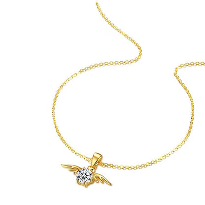 Angel Wings Fashion Zircon Pendant Necklace