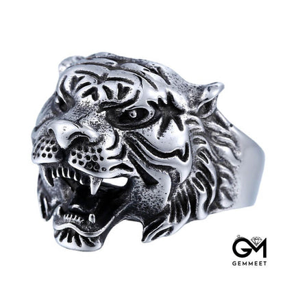 Vintage Tiger-head Titanium Steel Ring