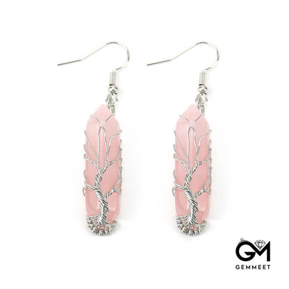 Crystal Tree of Life Alloy Earrings