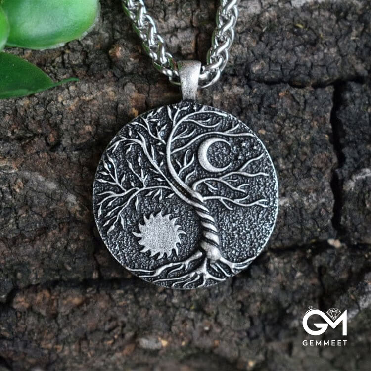 "Riding with the Stars" - Tree of Life with Sun and Moon Necklace