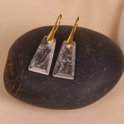 Lapis Lazuli Trapezoid Pendant Earrings