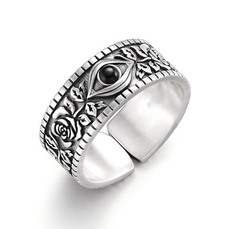 Retro Personality God's Eye for Boys Niche High Street Ring