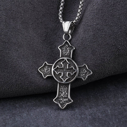 Double Cross Stainless Steel Pendant