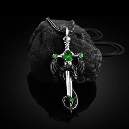 Men's Hip-hop Dragon Sword Pendant Necklace