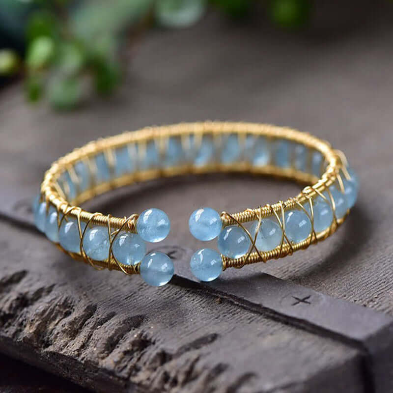 Aquamarine Sincerity Love Gemstone Bracelet