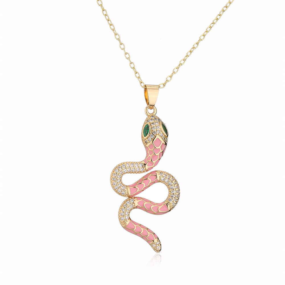 Colorful Snake Shape Chain Necklace