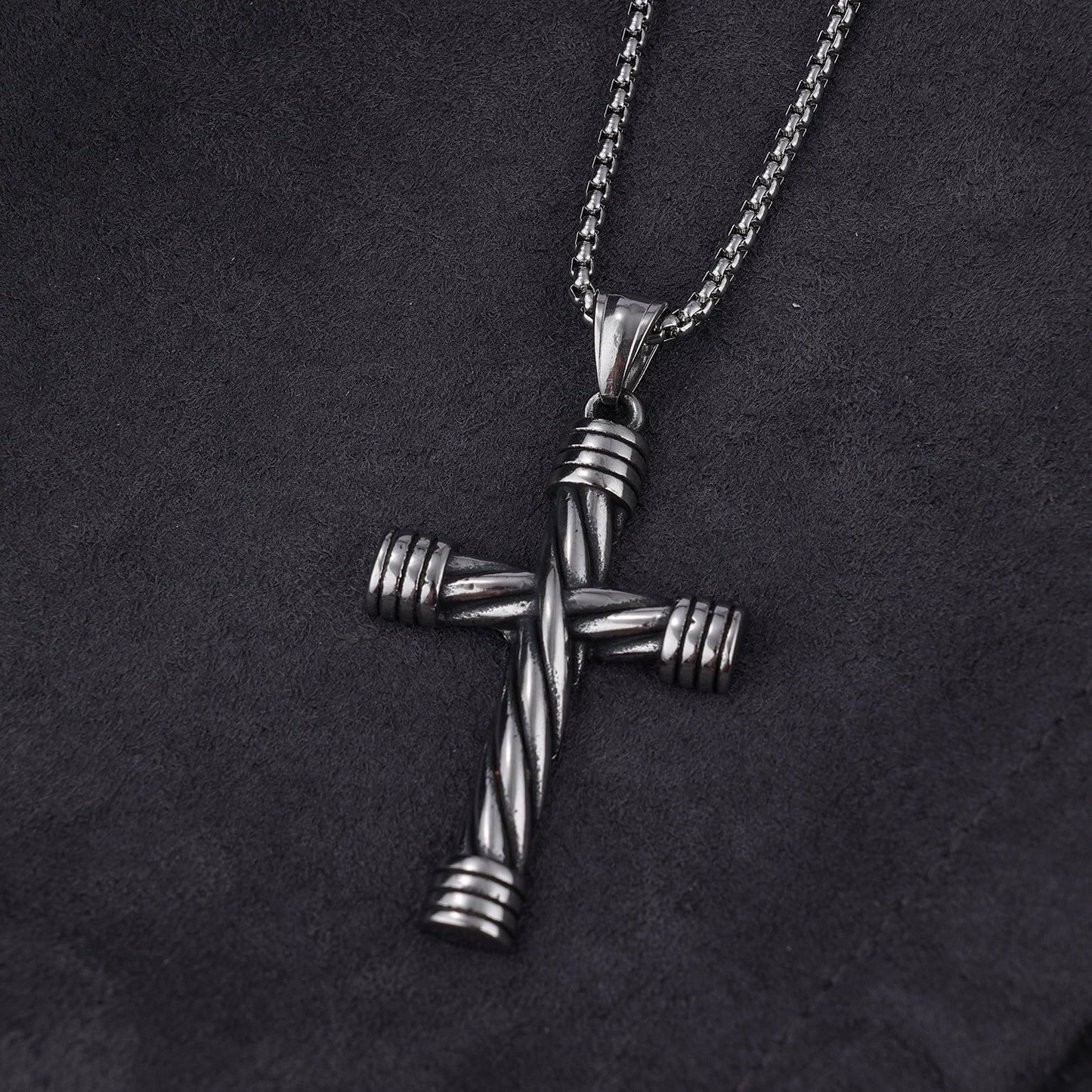 Kink Cross Stainless Steel Pendant