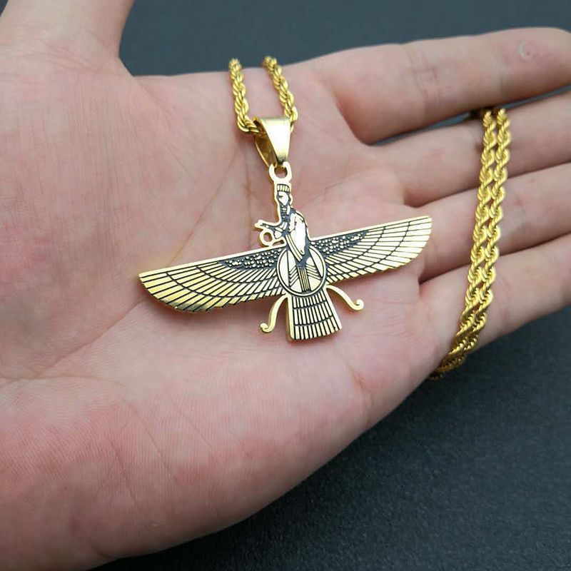 Hip Hop Jewelry Gold Plated Zoroastrian Pendant