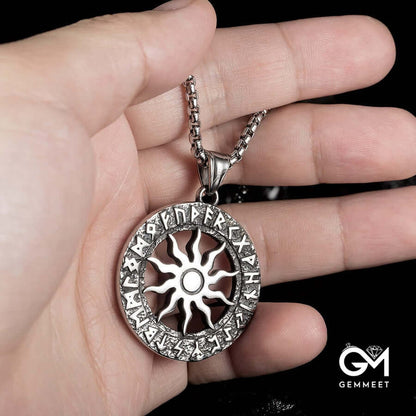 Vintage Sun Wheel Flower Necklace