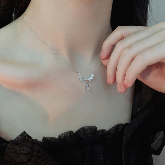 Angel Wings Wings Necklace Moonstone Design Light Luxury Everything