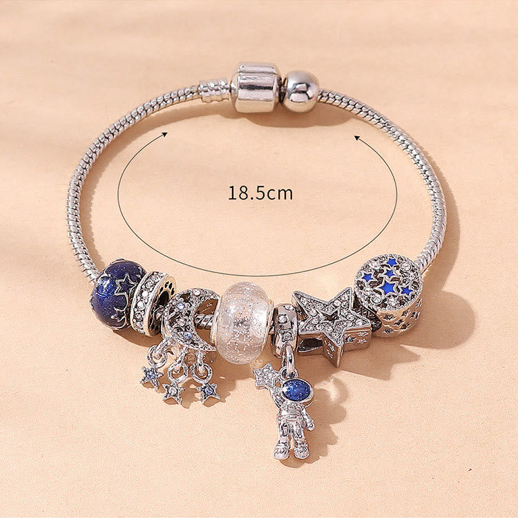 Blue Astronaut Star Moon Bracelet