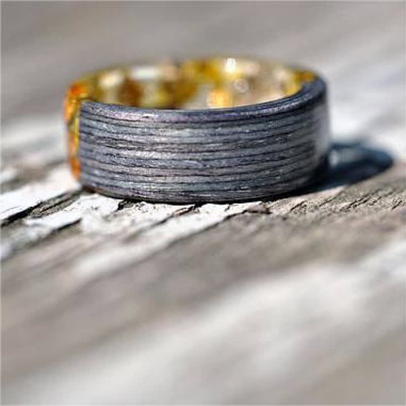 Women's Unique Forest Wooden Resin Ring