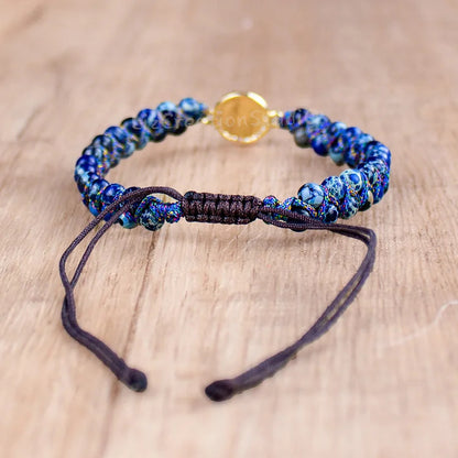 Emperor Woven Opal Charm Gemstone Wrap Bracelet