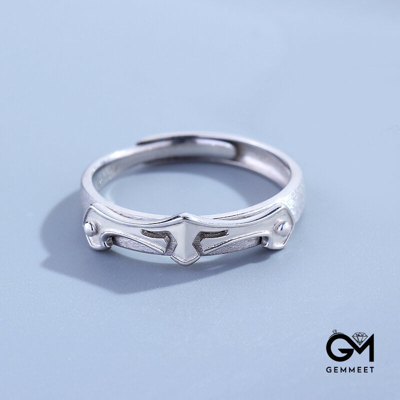 Simple Moonstone Couple Ring