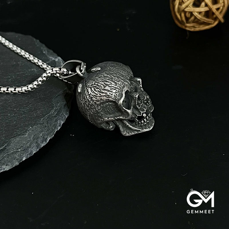 Double-sided One-eyed Ghost Skull Pendant