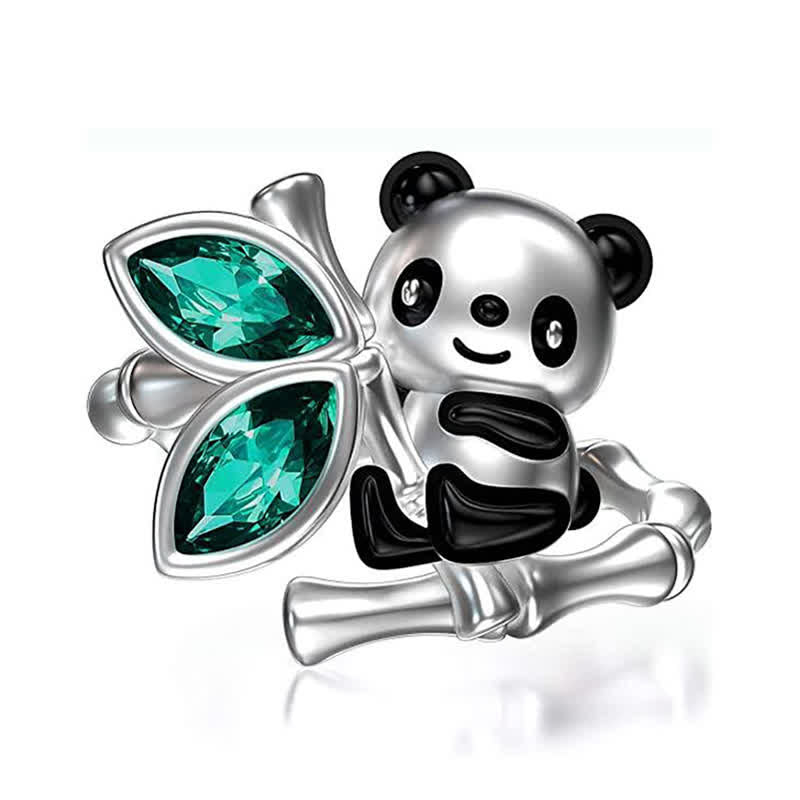 Women's Cute Panda with Bamboo Ring