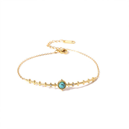 Bohemia Fish-bone Turquoise Bracelet