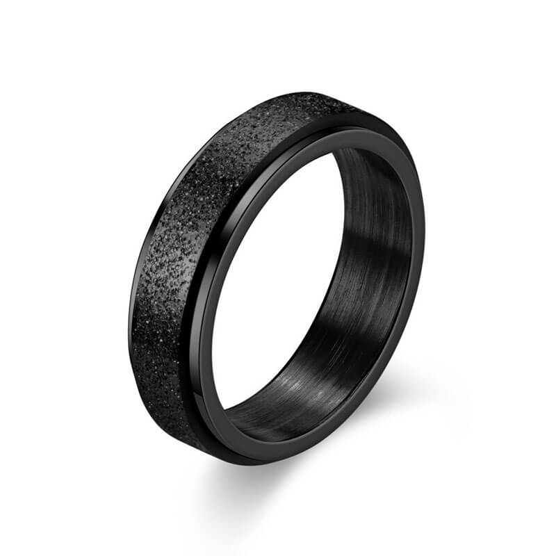 Colored Minimalism Frosted Rotatable Ring