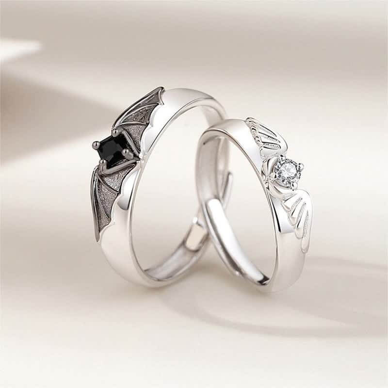 Angel and Devil Couple Promise Ring