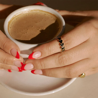 Love Hearts Band Ring