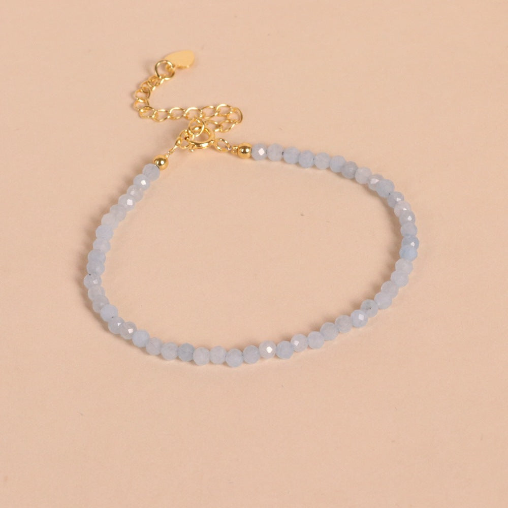 Aquamarine Crystal Simple Bracelet