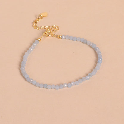 Aquamarine Crystal Simple Bracelet