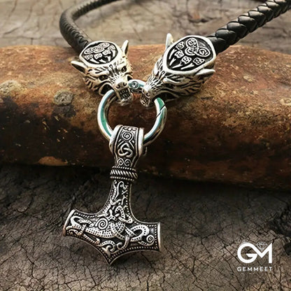 Vintage Viking Thor's Hammer Pendant Necklace