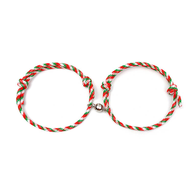 Christmas Love Magnet Braided Couple Bracelet A Pair Of Men And Women Bracelets