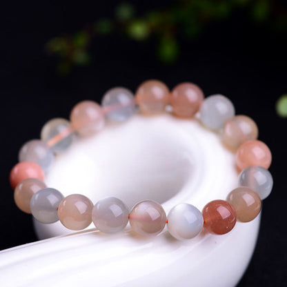 Strawberry Moonstone Wealth Positive Bracelet